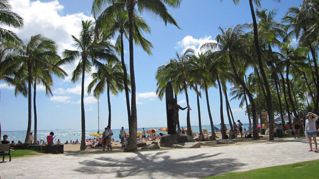College studier i USA - Duke's statue waikiki